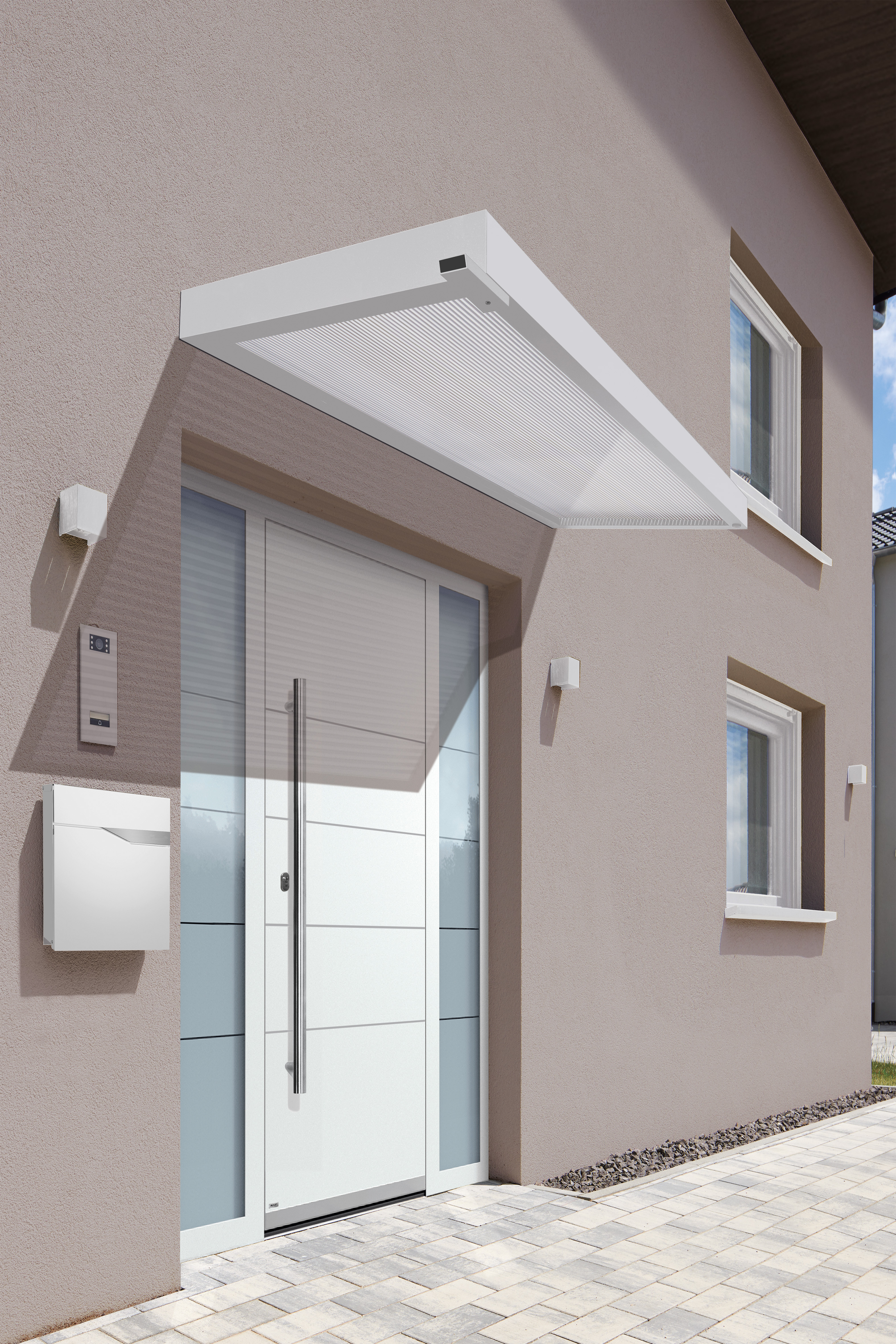 Rechteckvordach BS 3D-Line weiß